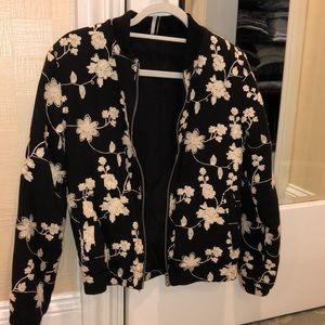 Embroidered bomber jacket